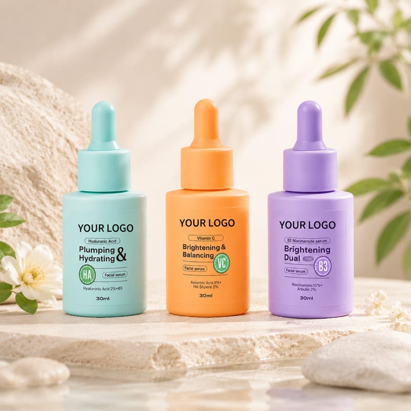 3Pcs Hyaluronic Acid Vitamin C Niacinamide 10% Serum Set