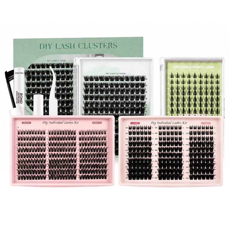 TikTok Viral DIY Lash Clusters Kits - Soft, Fluffy & Long-Lasting