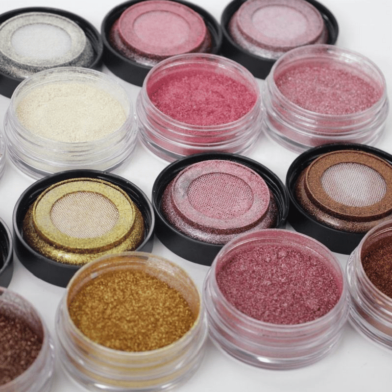 8 Color Glitter Loose Highlighter Powder | Highly Pigmented