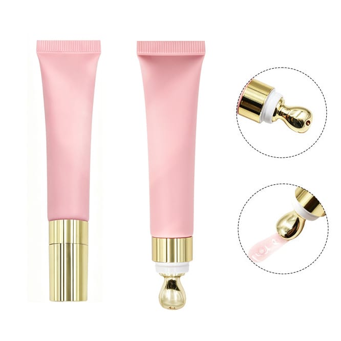 Pink tube with gold cap