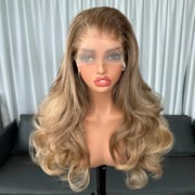 13x4 Lace Front Wig - Ash Brown Ombre Body Wave