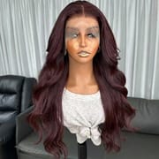 13x4 Lace Front Wig - Reddish Brown Long Body Wave