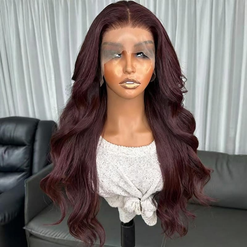 13x4 Lace Front Wig - Reddish Brown Long Body Wave