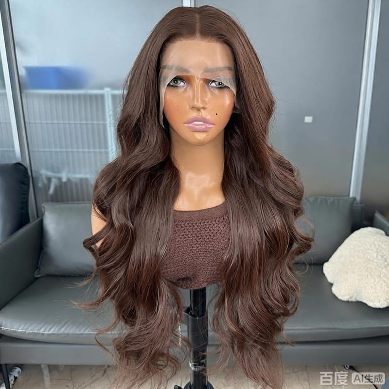 13x4 Lace Front Wig - Brown Long Body Wave