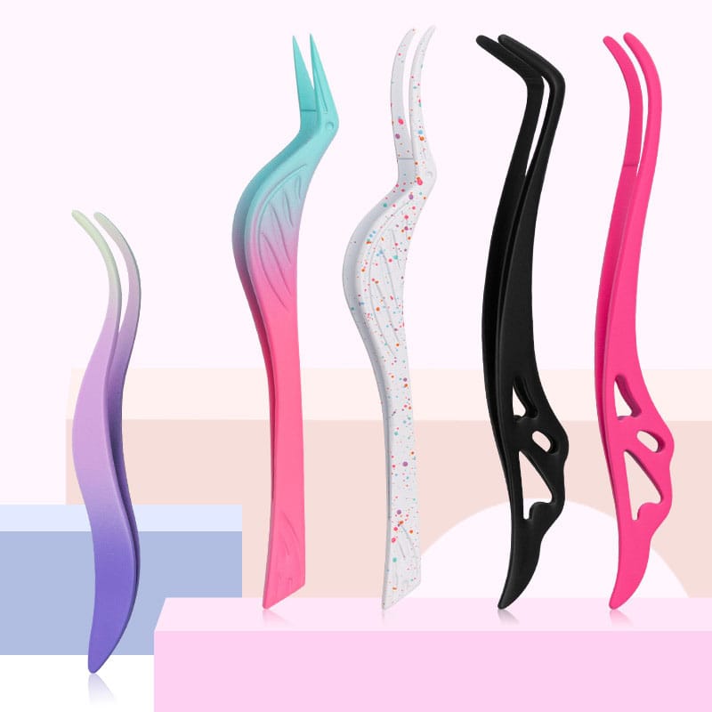 Stainless Steel Eyelash Applicator Tweezers - Multiple Shape Designs