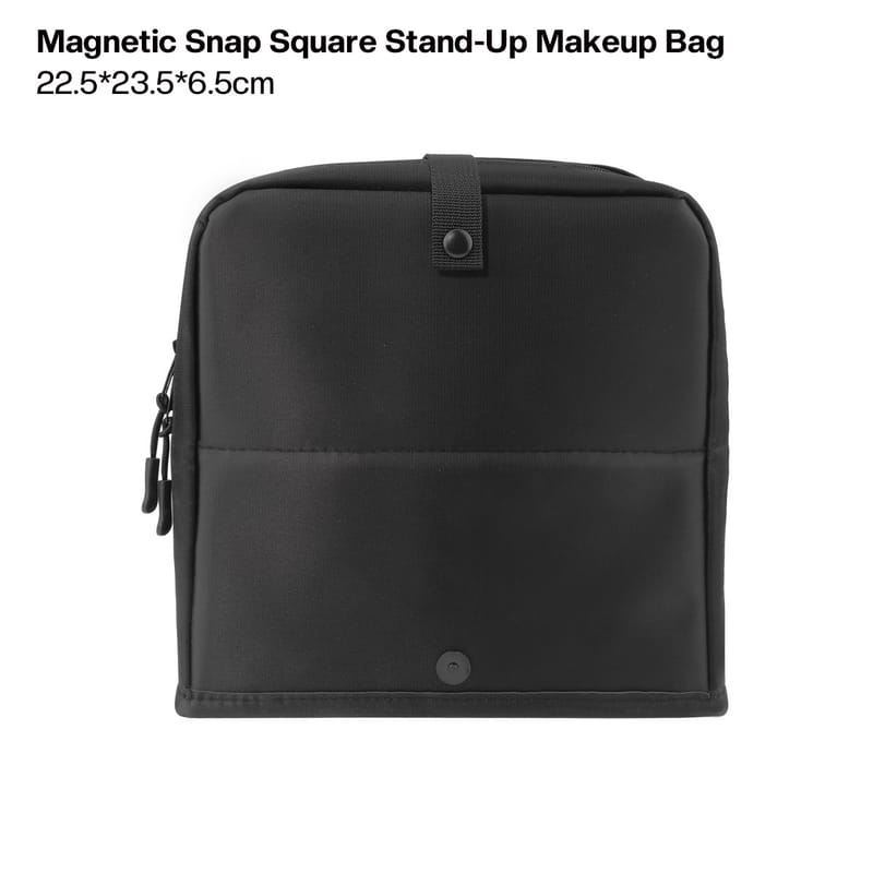 Magnetic Snap Square Stand-Up Makeup Bag