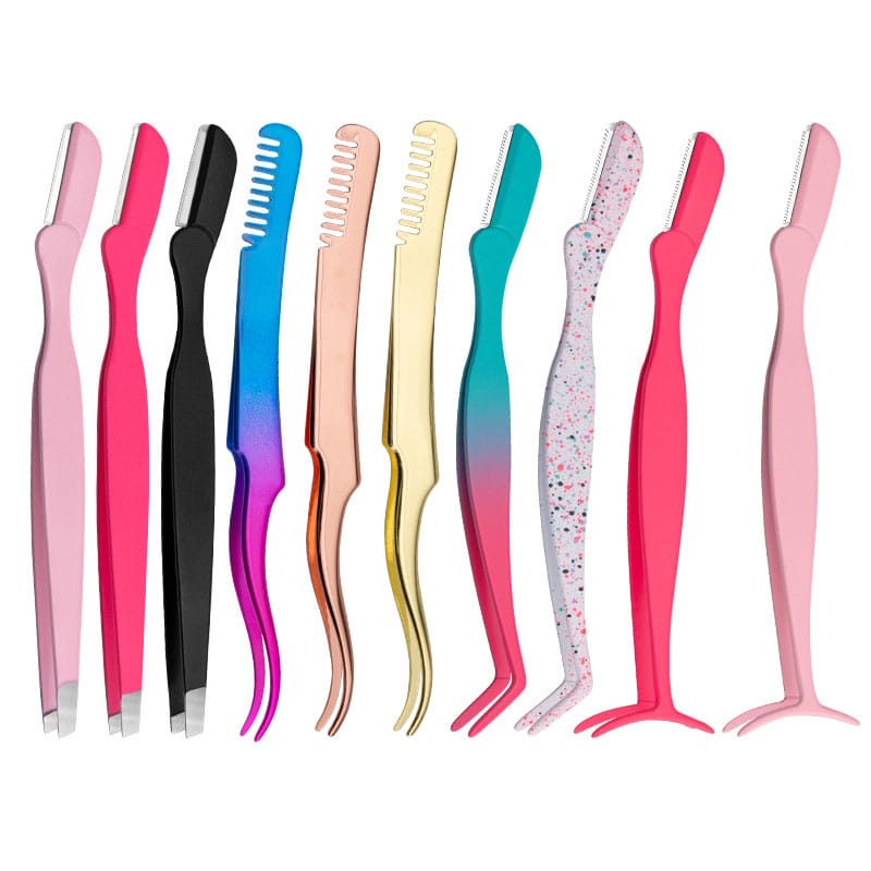 Multifunctional Eyebrow Tweezers - With Eyebrow Razor or Comb