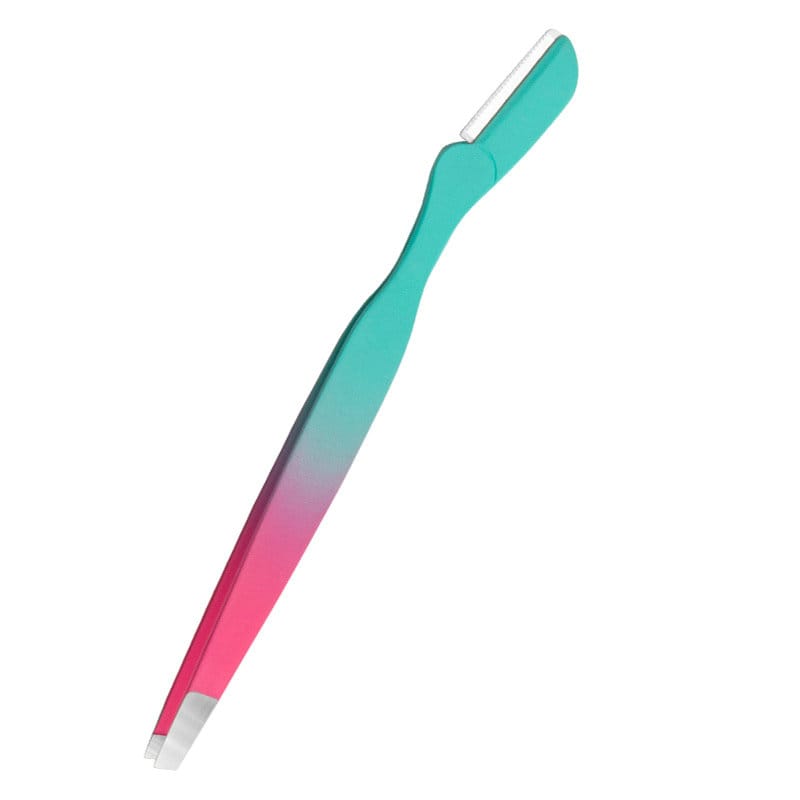 2-in-1 Eyebrow Razor Style - Dual-Color Rubber