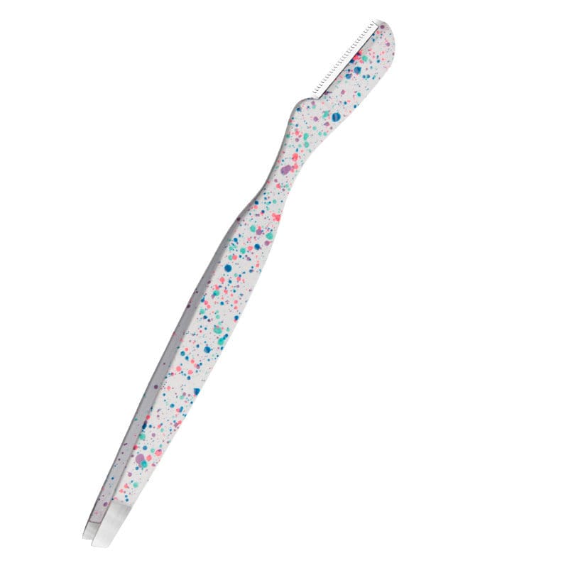 2-in-1 Eyebrow Razor Style - White Dots