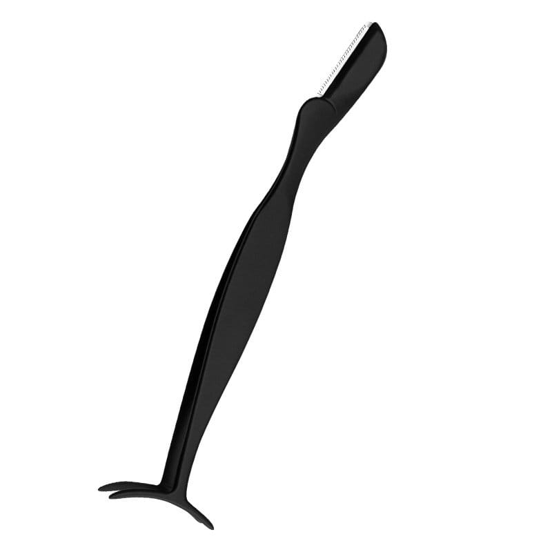Eyebrow Razor Style - Curved Tip Tweezers, Black