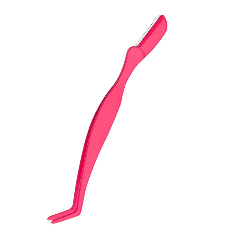 Eyebrow Razor Style - 7-Shaped Curved Tip Tweezers, Magenta