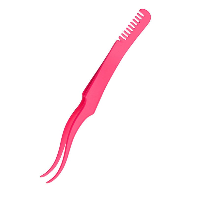 Comb Style - Curved Tip Tweezers, Magenta