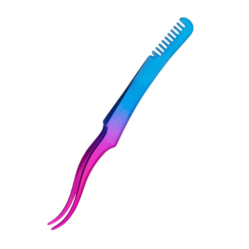Comb Style - Curved Tip Tweezers, Dual-Color Nano