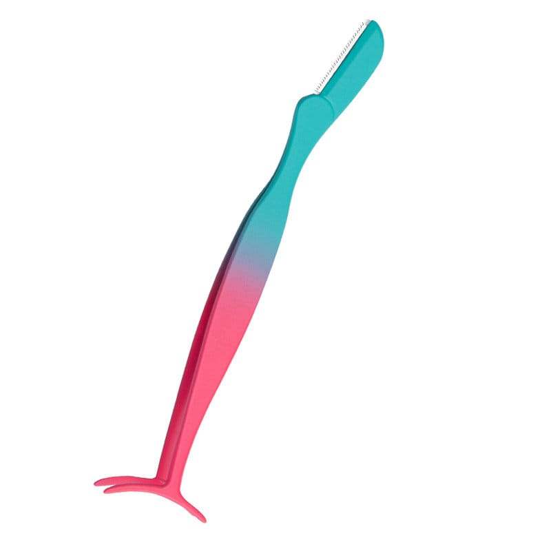 Eyebrow Razor Style - Curved Tip Tweezers, Dual-Color Rubber