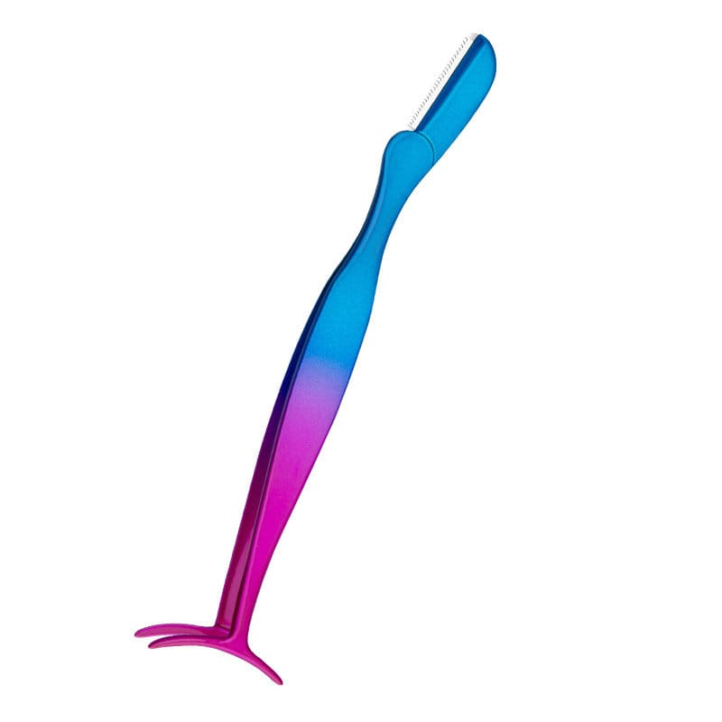 Eyebrow Razor Style - Curved Tip Tweezers, Dual-Color Nano