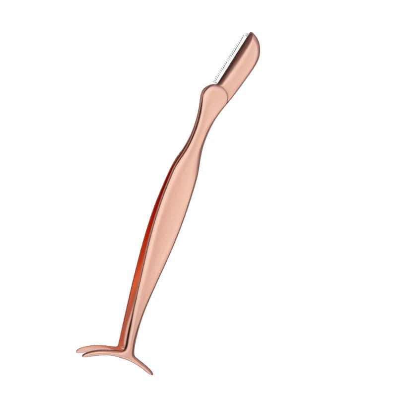 Eyebrow Razor Style - Curved Tip Tweezers, Rose Gold