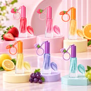 6 Color Pearl Shimmer Plump Lip Oil - With Charm