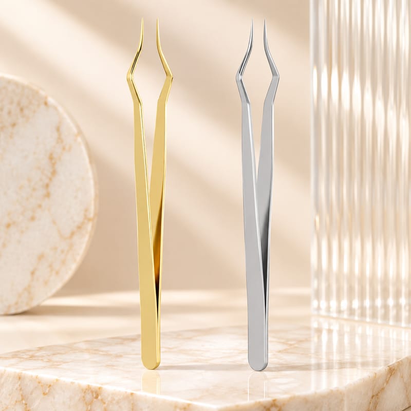 Stainless Steel Eyelash Extension Isolation Tweezers