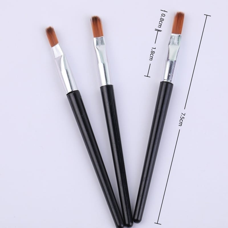 7.5cm Silver Tube Black Handle Lip Brush