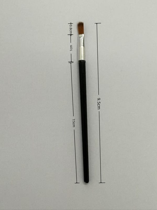 9.6cm Silver Tube Brown Bristle Lip Brush