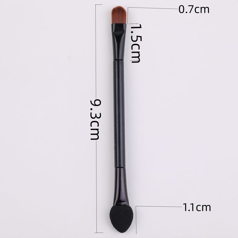 9.2cm Black Tube Black Handle Double-Ended Sponge & Lip Brush