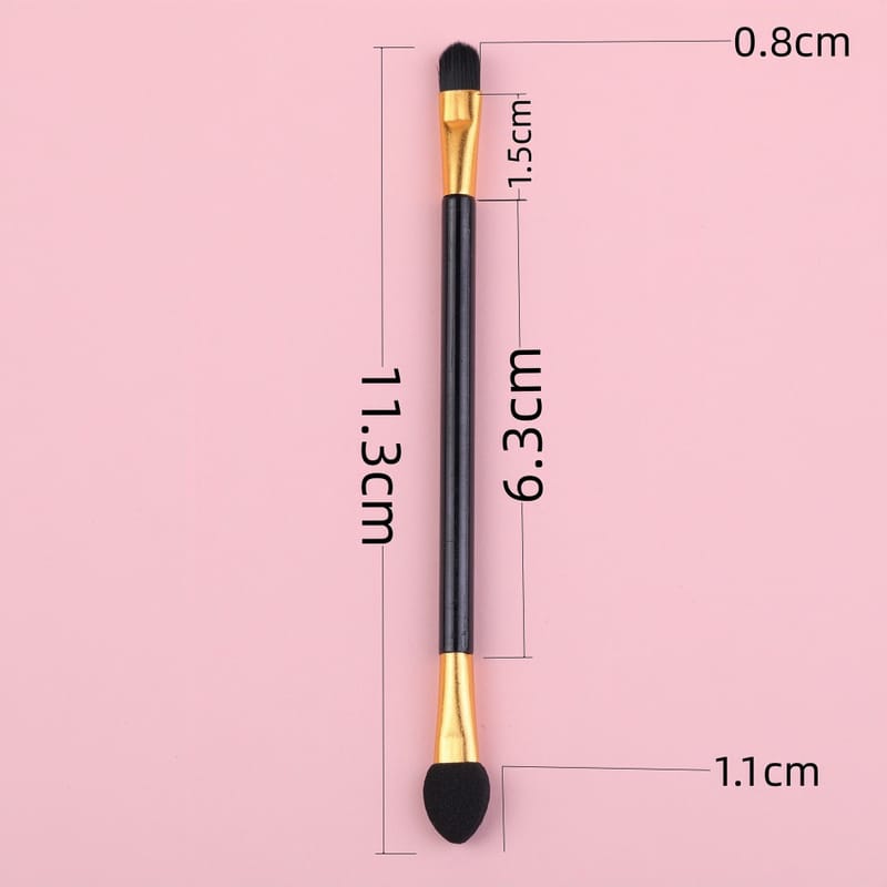 11.5cm Gold Tube Black Handle Double-Ended Sponge & Brush