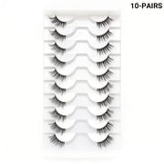 XYJ (10-15mm Fox Eye Half Faux Mink Lashes) - Wispy Winged Natural