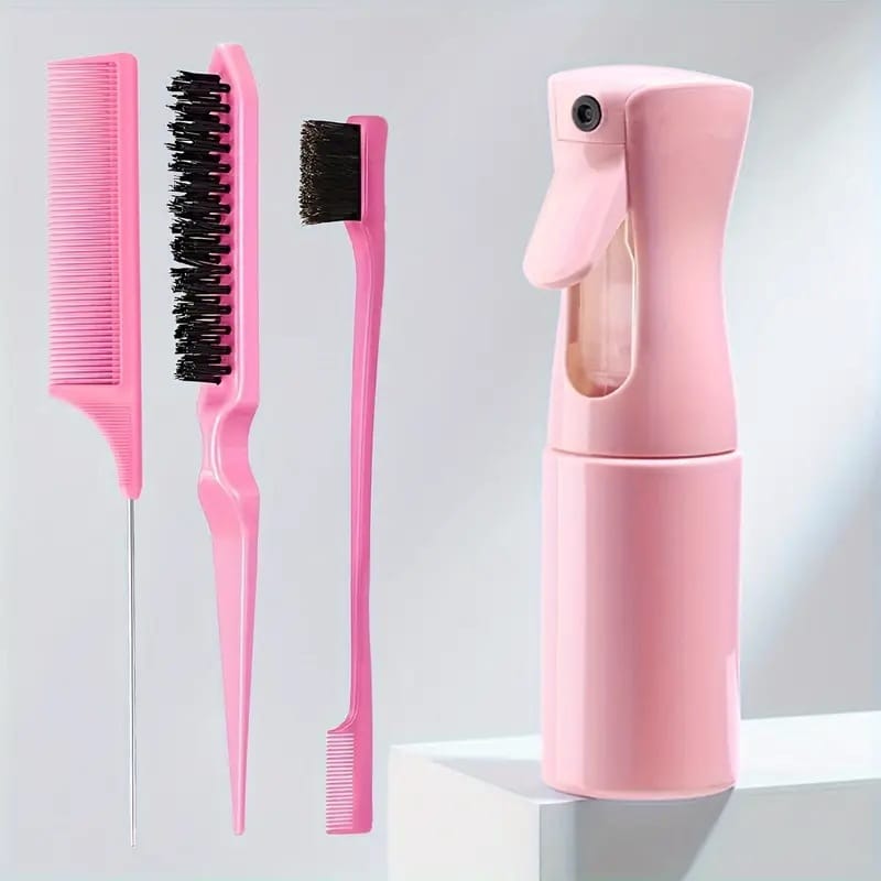 4-Piece Hair Tool Set &ndash; Pink