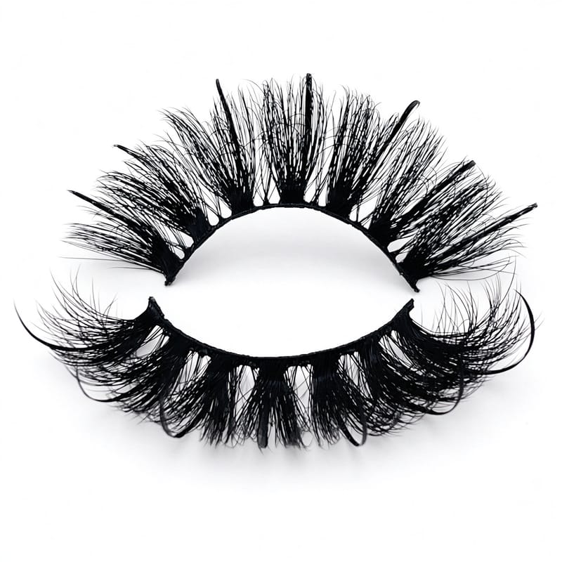 N (13-20mm Faux Mink Lashes) - Wispy Spiked Layered