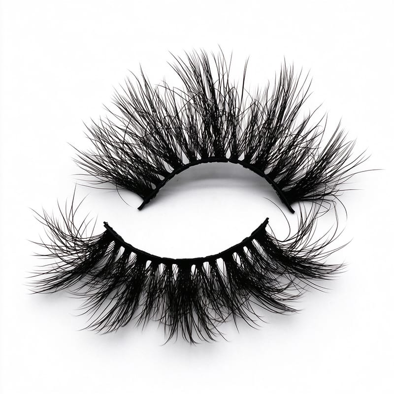 B25 (25mm Faux Mink Lashes) - Ultra Dramatic Fluffy Wispy Layered