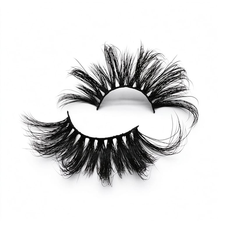 H (30mm Mink Lashes) - Extreme Long Dramatic Fluffy Wispy Messy