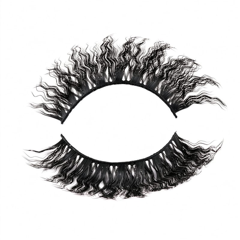 E (16-20mm Russian Faux Mink Lashes) - C Curl Wave Messy Wispy