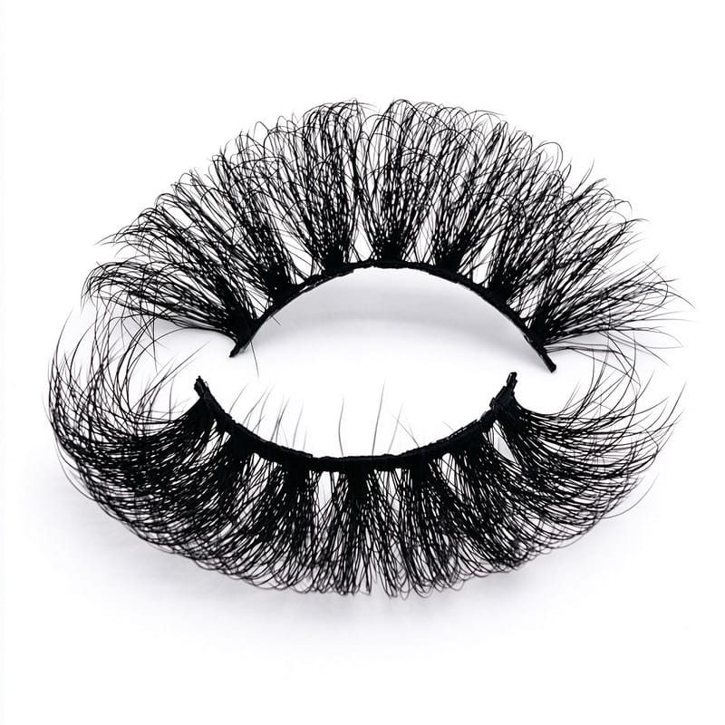B25F (25mm Faux Mink Lashes) - Ultra Fluffy Dramatic Wispy Layered