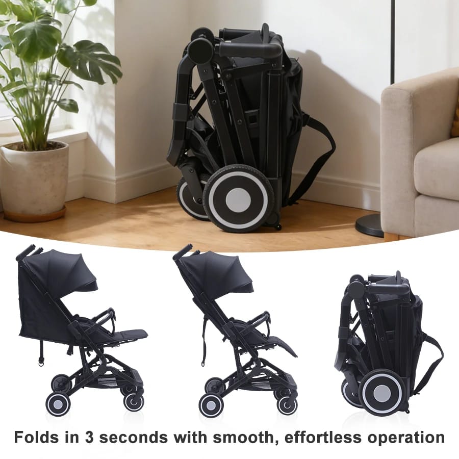 Compact Folding Baby Stroller-folding