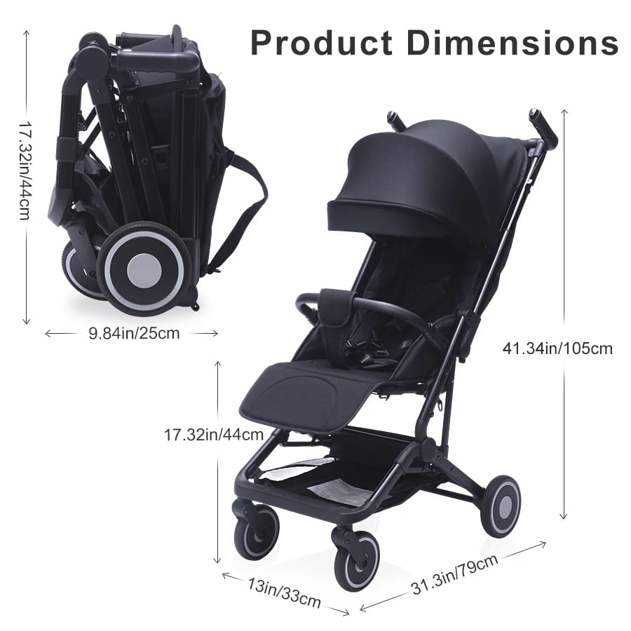 Compact Folding Baby Stroller-dimension