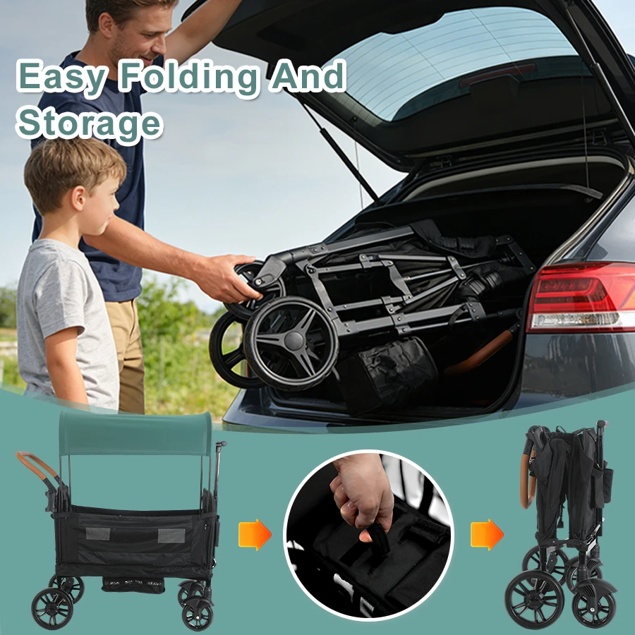 wagon stroller easy storage