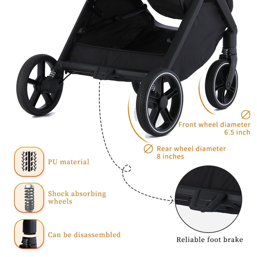 Compact Travel Stroller - brake