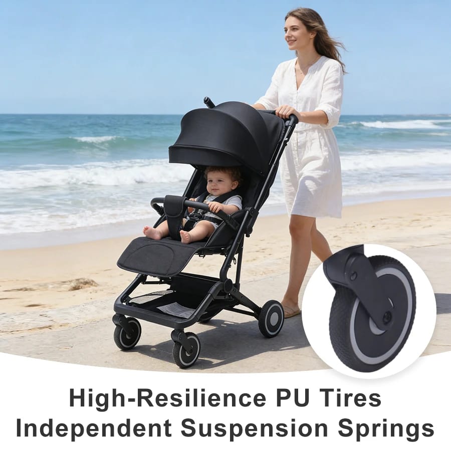 Compact Folding Baby Stroller-wheels