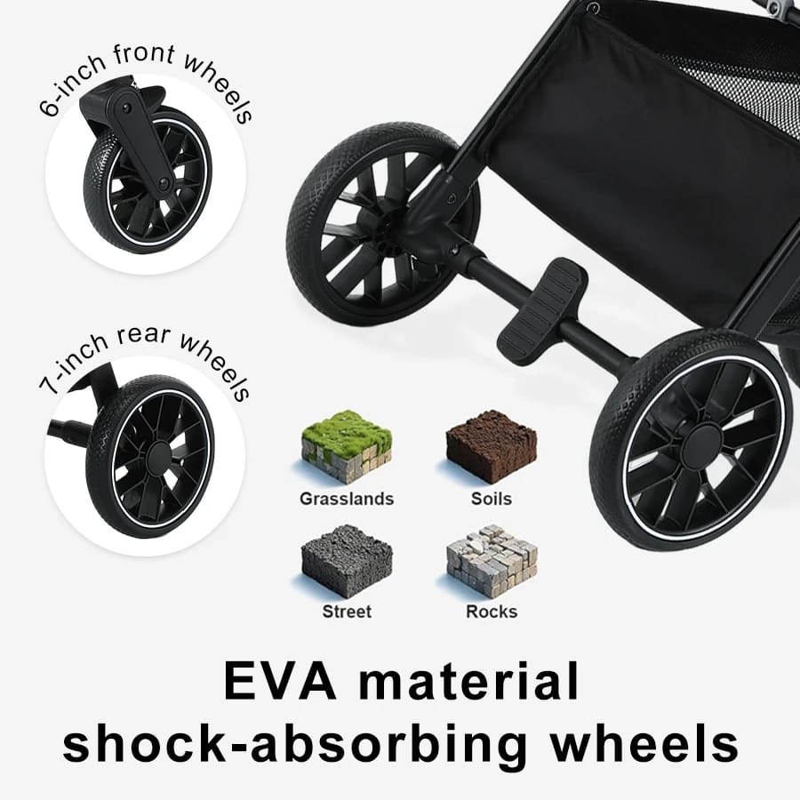 Lightweight Travel Stroller -wheels