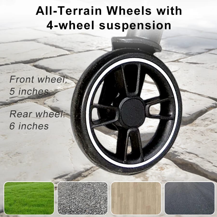 Lightweight Baby Travel Stroller-wheels