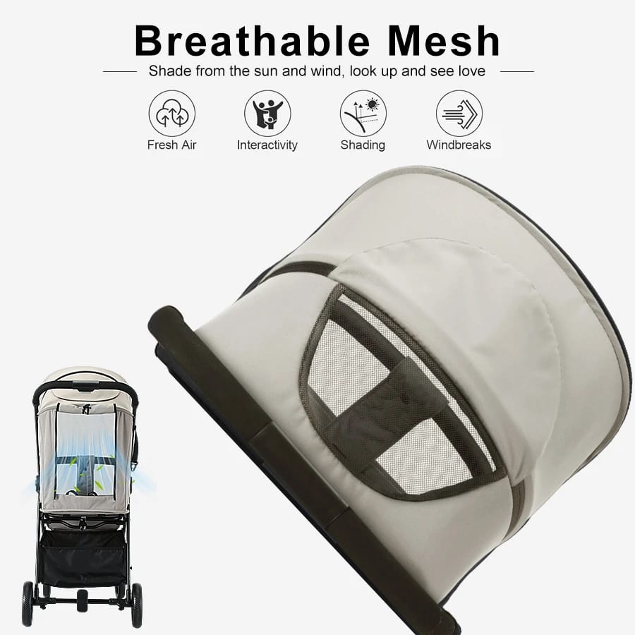 Lightweight Travel Stroller -breathable mesh