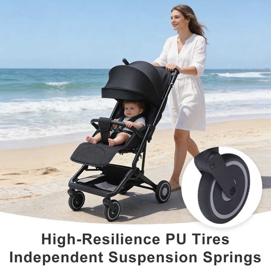 compact stroller PU wheels