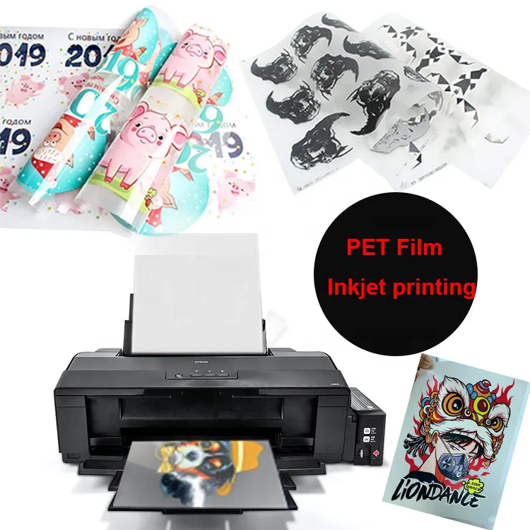 Hot Peel Cold Peel Double Single Side Printing 75 Micron 30 60cm DTF PET Film Roll For Heat Transfer Printer