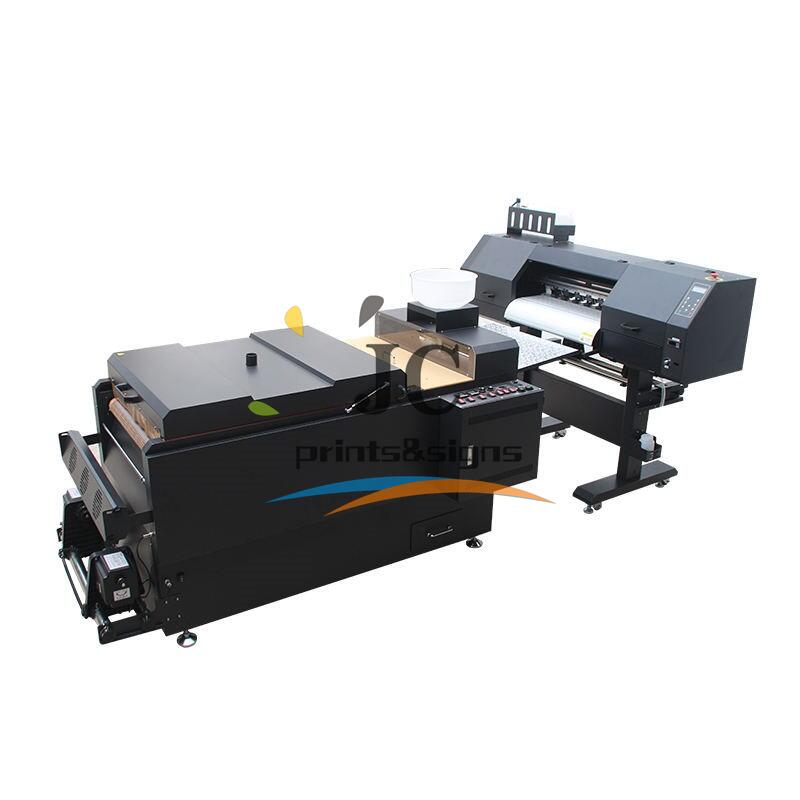 60cm 4 Head CMYK+W Colors DTF Printer and Powder Shaker All in One Machine for All Kinds of Fabric Customization