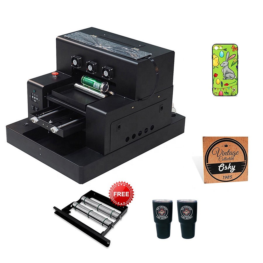 A3 Size UV DTF Multi-functional Printer Machine with a Bottle Holder