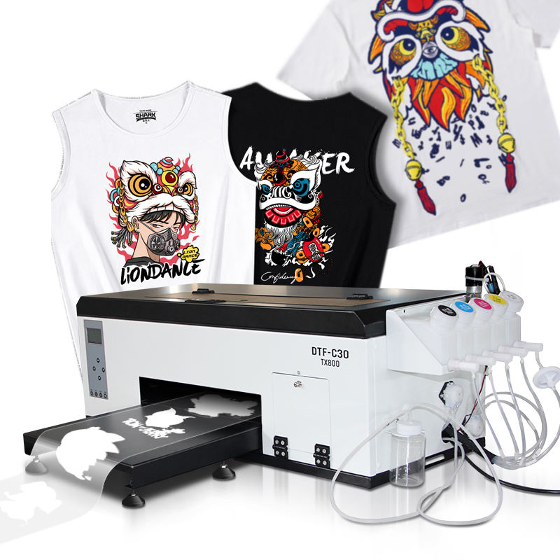 High Quality A3+33cm TX800 DTF-C30 DTF Printer for T-shirt Heat Transfer