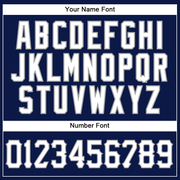 Custom Navy White Pinstripe White-Gray Authentic Baseball Jersey