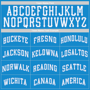 Custom Blue White-Light Blue Authentic Throwback Basketball Jersey