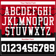 Custom Black White-Red Round Neck Sublimation Basketball Suit Jersey