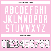 Custom Light Pink White-Black Authentic Throwback Basketball Jersey